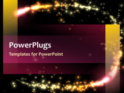 PowerPoint Template - Abstract video template with sparkling pink and golden globs circling the screen.